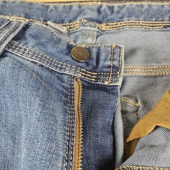 Carhartt Women's Size 10 Regular Bootcut Jeans Light Wash Stretch Denim - Picture 4 of 10